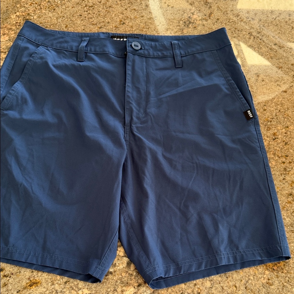 Reef Men's Navy Flat Front Shorts